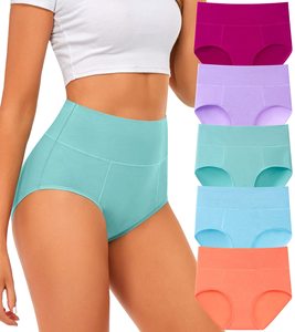 Braguitas de bikini de punto de cintura media sexys para mujer, de algodón transpirable y agradable para la piel, talla grande, Pure Desire - Product Image 2