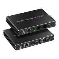Extenseur KVM HDMI 2.1 8K 70m 230ft sur Cat6a Cat7 avec USB 2.0 RS232 PoE 8K60 4K120 HDR HDCP2.3