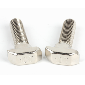 Boulon en T personnalisé en acier au carbone nickelé pour profilé en aluminium série 45 norme européenne, fente 10 - Product Image 5