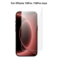 Protection d'écran en verre trempé adhésif épais en aluminium haute définition transparente, couverture intégrale anti-rayures pour iPhone 18 Pro Max / 18 Pro