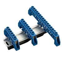 PNYUHO Barre de terre en cuivre pour connexion de fil neutre, rail de mise à la terre, borne nue, boîtier de distribution de terre 11-20 AWG 10A