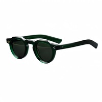 Monture de lunettes de vue rondes rétro tendance, polarisées, avec logo personnalisé, lunettes de créateur haut de gamme pour hommes, montures en acétate, vente en gros
