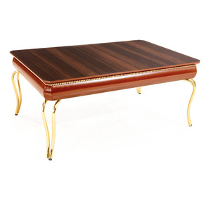 Modern Antique Faux Marble Coffee <b>Table</b> with Metal Frame Durable Living Room Furniture <b>Decor</b> by Rosse - Product Image 4