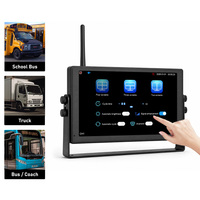 Caméra embarquée pour camion CHUNQIONG WX4D-9 4CH 1080P, écran tactile IPS 9 pouces, vision nocturne, détection d'angle mort BSD, DVR étanche
