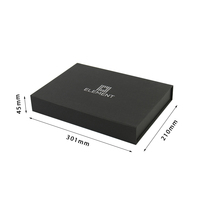 Boîte d'emballage en carton magnétique noir, coffret cadeau de luxe avec logo personnalisé, a3, boîte en papier kraft, vente en gros, 10 pièces