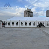 Marquees de mariage, événements, salons professionnels, résistantes aux intempéries, ignifuges, imperméables, en PVC, avec logo personnalisé, durables en extérieur