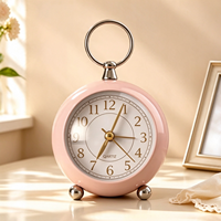 Jam Meja Warna-warni Bentuk Macaron, Suara Alarm Jernih & Keras, Menyala dalam Gelap, Dekorasi Rumah Tangga, Ornamen Hias, Jam Meja - Promo!