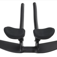 Stang Sepeda Time Trial Serat Karbon 31.8*400/420/440mm Triathlon TT Handlebar Rest Bar untuk Sepeda Road Bike