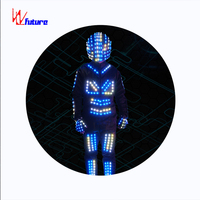Costume de robot lumineux intelligent à pixels LED Tron