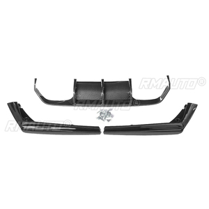 3PCS <b>Car</b> Rear Bumper <b>Diffuser</b> Spoiler Lip Splitter Protector Guard Carbon Fiber Style for BMW F80 M3 F82 M4 2015-2020 - Product Image 2
