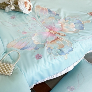 Couette en polyester quatre pièces toutes saisons taille Queen 600TC, literie moderne pour la maison, écologique et lavable - Product Image 6