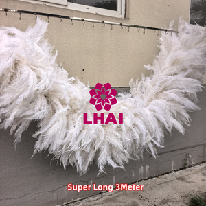 Énorme <span class=keywords><strong>boa</strong></span> de luxe en plumes d'autruche de 3 m, super moelleux et lourd, pour mariage, carnaval, spectacle de danse, déguisement de scène, décoration - Product Image 2
