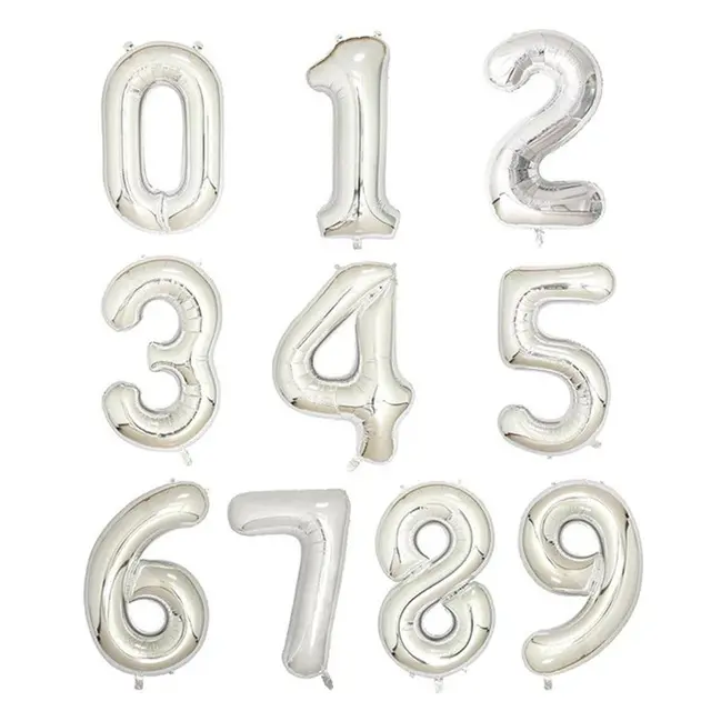 40inch Big Foil Birthday Balloons Helium Number Balloons Happy Birthday Party Decorations Kids Toy Figures Wedding Air Globos