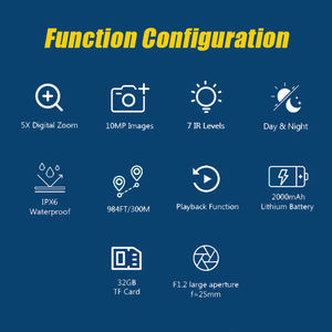 적색점 850nm 10MP/FHD 야간 투시경 IR 열화상 쌍안경 5배 디지털 줌 - Product Image 5