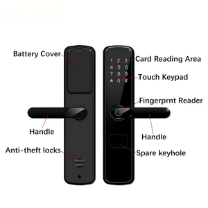 TTlock APP 6068 防水电子密码数字指纹安全家居卧室锁芯旋钮涂鸦智能锁 - Product Image 6