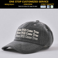 Gorra de Béisbol de Lujo con Aspecto Desgastado, Hebilla Ajustable y Bordado, Estilo Urbano de 6 Paneles