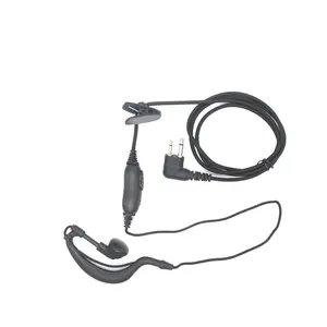 G-shape M Plug Walkie Talkie Earhook Headset Earpiece with Mic PTT for Motorola Two Way Radio G hangs earphone