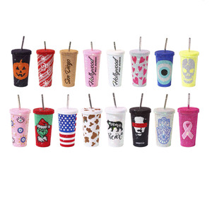 Vasos Deportivos de Acero Inoxidable de 40 oz con Asa, Decorados con Tachuelas Brillantes de los Astros de Houston, Texas - Product Image 4