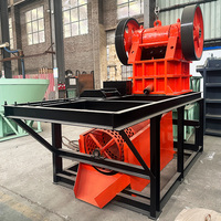 Petite machine de concassage à mâchoires, broyeur de pierres, concasseur à mâchoires mobile pour béton