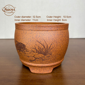 Maceta para Orquídeas y Bonsáis, Yi Xing, Pequeña, de <span class=keywords><strong>Arcilla</strong></span> Púrpura, Artesanal, con Drenaje Superior, Ecológica, Duradera, Decorativa para el Hogar - Product Image 5