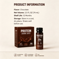 Boisson protéinée portable Nutrtech RTD 120 ml – Boisson nutritionnelle post-entraînement pour le fitness, apportant de l'énergie, durée de conservation de 24 mois