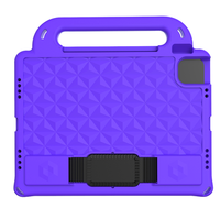 Étui pour tablette EVA de haute qualité, mignon et adapté aux enfants, pour iPad Mini 1 2 3 4 5, style diamant, avec sangle de main et bandoulière
