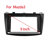 Cadre de panneau de navigation automobile 9 pouces noir, remplacement de façade de tableau de bord stéréo pour Mazda 3