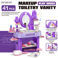 Jeu de Maquillage et de Beauté pour Filles 2-en-1 : Table de Coiffure avec Miroir et Accessoires Multiples – Vente en Gros