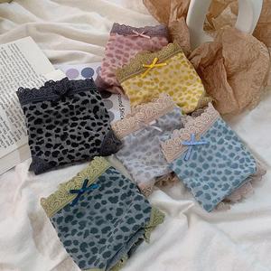 Nuovo marchio personalizzato di moda del Designer in pizzo leopardato farfalla taglio alto <span class=keywords><strong>Boxer</strong></span> slip <span class=keywords><strong>donna</strong></span> Sexy ogni giorno intimo - Product Image 2