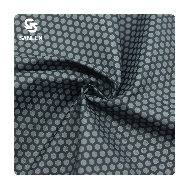 Giữ nhiệt lá in 50D 72f Filament nhiệt lưu trữ xuống áo khoác Graphene 100% Polyester Vải cho lót