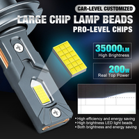 Phares de voiture à LED haute puissance 200W 4070 CSP 6000K, faisceau haut et bas, H1 H4 H7 H8 H9 H11 9005 HB3 9006 HB4 9012 HIR2