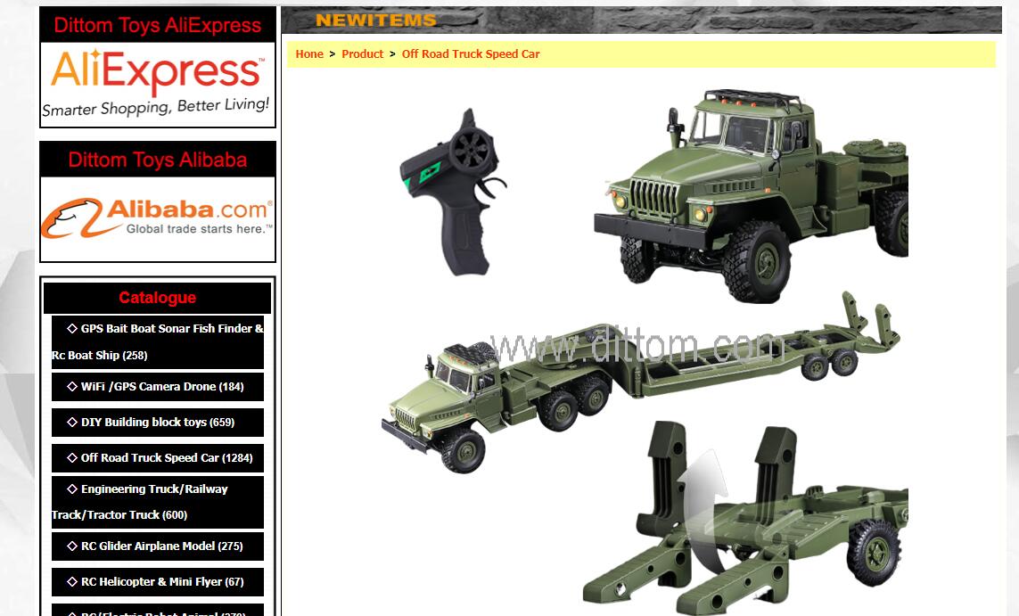 WPL B36-3 Military RC Truck with Armored Trailer - 1:16 Scale
