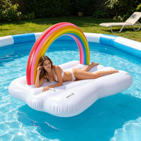 Regenbogen-Wolkenförmiges PVC-Schwimmliege-Floß auf Lager