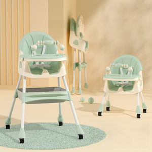 <span class=keywords><strong>Silla</strong></span> Alta de <span class=keywords><strong>Comer</strong></span> <span class=keywords><strong>para</strong></span> Bebé 3 en 1, Plegable, Ajustable y Convertible con Ruedas de Plástico - Product Image 2