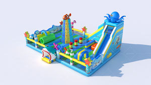 Grand <span class=keywords><strong>château</strong></span> gonflable <span class=keywords><strong>de</strong></span> bonbons avec toboggan, <span class=keywords><strong>tour</strong></span> d'escalade et obstacles amusants | Bâche en PVC durable pour locations et parcs - Product Image 3