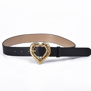 Cinturones <span class=keywords><strong>de</strong></span> <span class=keywords><strong>Cuero</strong></span> Vacuno Vintage para <span class=keywords><strong>Mujer</strong></span> Big Buckle Love Agio, para Vestidos y Pantalones - Product Image 2