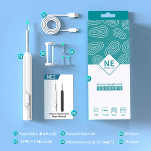 Outil de nettoyage <span class=keywords><strong>d</strong></span>'<span class=keywords><strong>oreilles</strong></span> <span class=keywords><strong>avec</strong></span> <span class=keywords><strong>caméra</strong></span> et lumière <span class=keywords><strong>intégrée</strong></span> pour l'élimination du cérumen – Cure-oreille visuel noir - Product Image 6