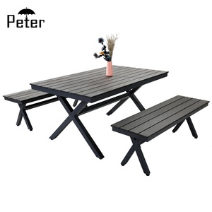 Cadre en aluminium Poly Bois Restaurant Extérieur Des Bancs et Des Tables pour le Parc, Jardin, Patio, <span class=keywords><strong>Balcon</strong></span> - Product Image 1