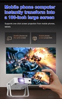 Venta caliente Auto Focus Keystone Android 9 Inalámbrico WiFi 6 Video LED Home Cinema Teléfono inteligente portátil LCD Mini 720P Proyector