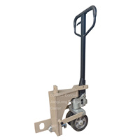 Roues de levage hydrauliques pivotantes manuelles robustes OEM 8 tonnes 200 mm pour conteneurs maritimes, roulettes de levage ISO en caoutchouc