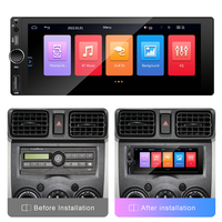 Rhythm Portable 1 Din Lecteur multimédia de voiture Écran 6.86 pouces Lecteur MP5 CarPlay Android Auto GPS Fonctions DSP Garantie 1 an