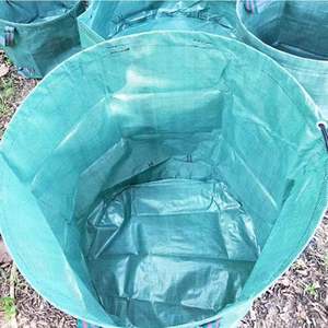 Sac de jardin pliable de 1 gallon avec fond rigide, logo personnalisé, sac à feuilles pour tondeuse à gazon robuste - Product Image 6