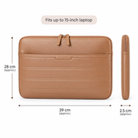 Vente en gros de housses pour ordinateur portable en cuir PU personnalisées de 15 pouces, résistantes aux rayures, pour le bureau, les voyages, OEM ODM