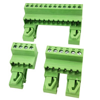Conector de resorte para riel DIN de 35 mm con paso de 5.08 mm - Bloque de terminales en línea completo macho-hembra sin soldadura