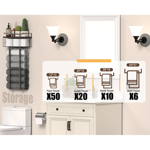 Juego de Accesorios Sanitarios <span class=keywords><strong>para</strong></span> Baño, Toallero Vertical, Soporte <span class=keywords><strong>para</strong></span> Colgar <span class=keywords><strong>Toallas</strong></span>, Toallero de Pared <span class=keywords><strong>para</strong></span> Baño - Product Image 6