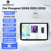 DUDUAUTO unidad principal coche Radio reproductor Multimedia navegación estéreo Android Auto Car-Play para Peugeot 2008 208 2014-2018