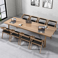 Combinaison de chaises de bureau en bois massif minimaliste moderne pour usage domestique-Table de négociation pour la formation du personnel de la salle de réunion