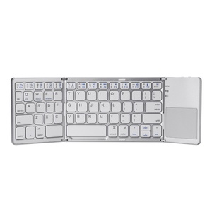Clavier pliable miniature de poche certifié CE ROHS FCC, clavier sans fil avec pavé tactile, clavier pliable - Product Image 5