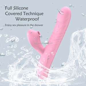 חדש מצחיק טלסקופי רטט שד יניקה שרביט לעיסוי דילדו ויברטור דגדגן מציצת מין צעצועי מין למבוגרים - Product Image 2