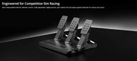 Pédales de course réglables MOZA SRP2 RS098 avec capteur de force, ensemble de deux pédales extensible à trois pédales avec embrayage pour simulateur de cockpit